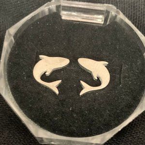 Tiny Stainless Steel Hypoallergenic Fish Dolphin Earrings